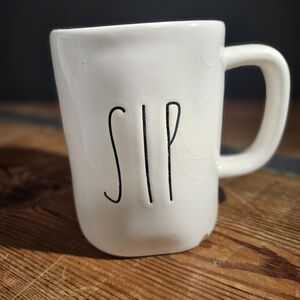 Magenta White Ceramic SIP Mug with Black Lettering
